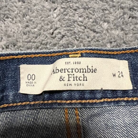 Abercrombie & Fitch Jean Shorts Womens 00 /24 Lace Trim Cut Off Raw Hem - Picture 3 of 8